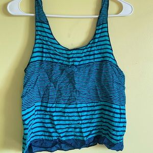 Blue striped tank top